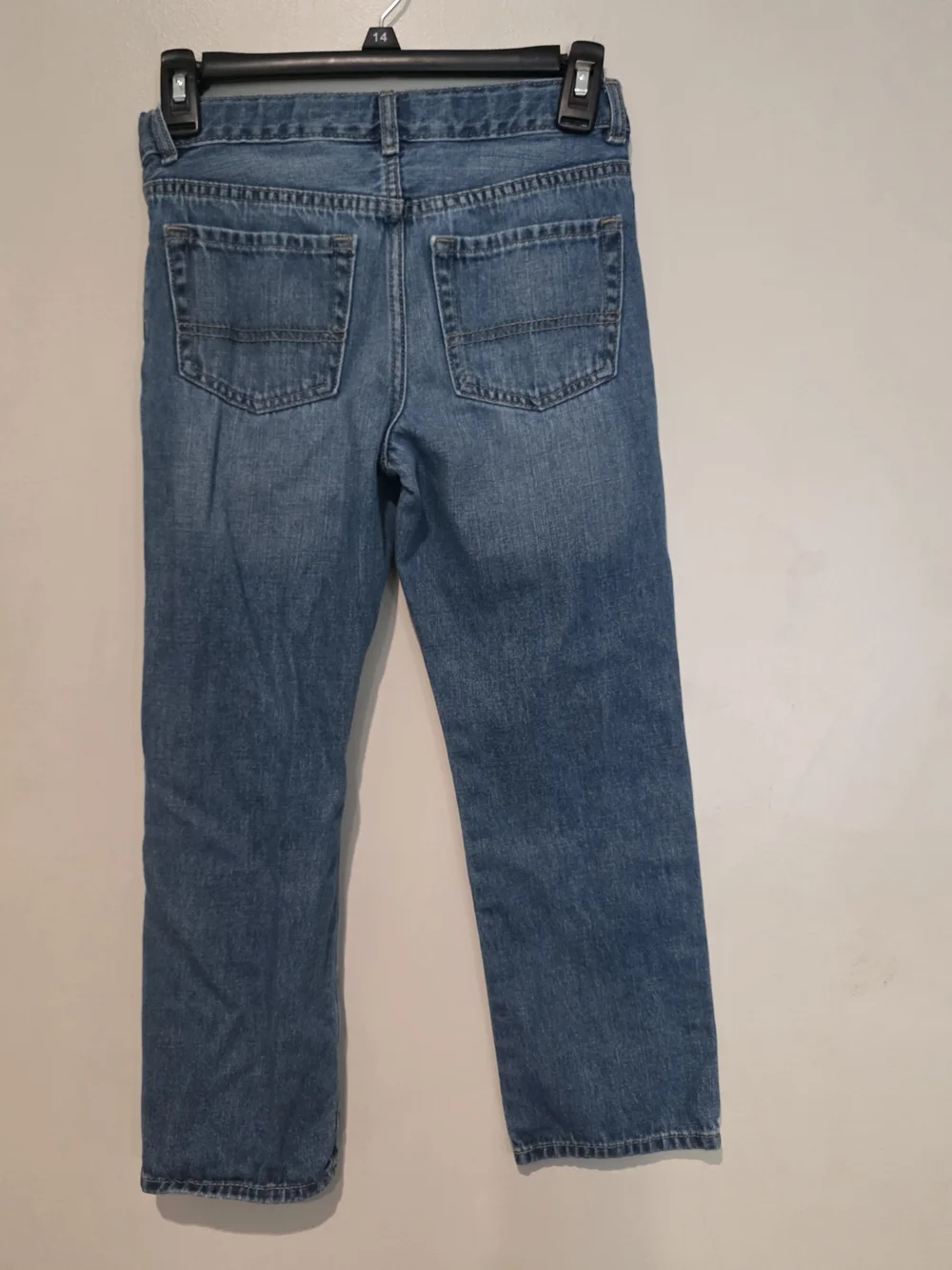 The Children's Place Boys Straight Denim Jeans Blue 8 Husky Button Adjustable